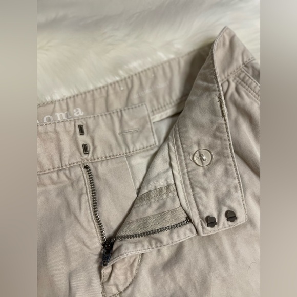 Sonoma Khaki Chino Shorts Mid Rise Waist Flat Front - Picture 3 of 6